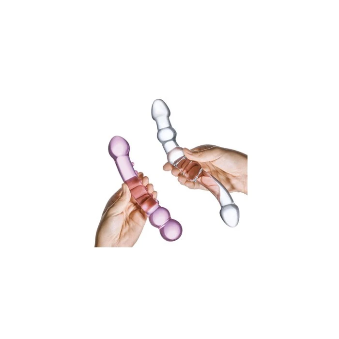 Double Pleasure Glass Dildo 2-Piece Set - Image 2