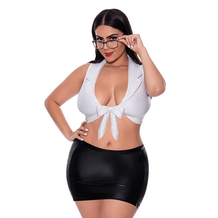 Magic Silk Dress Up Sexy CEO Two Piece Set - Image 2