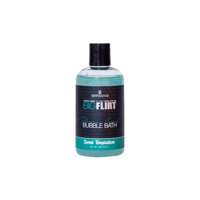Sensuva Big Flirt Sweet Temptation Pheromone Bubble Bath 8 Oz. Vanilla, Sugar, Sweet Pea Scent