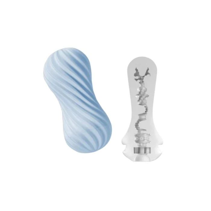 Tenga Flex Bubbly Blue Spiraling Reusable Stroker - Image 2