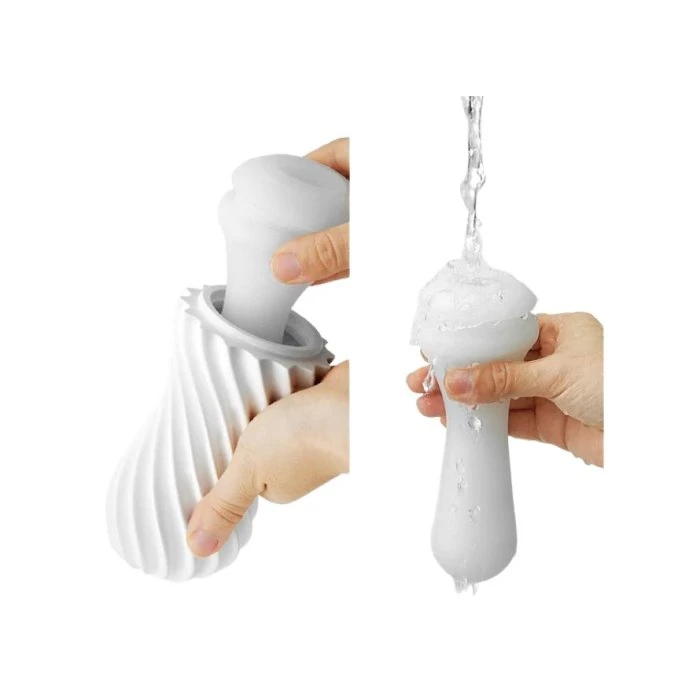 Tenga Flex Bubbly Blue Spiraling Reusable Stroker - Image 4