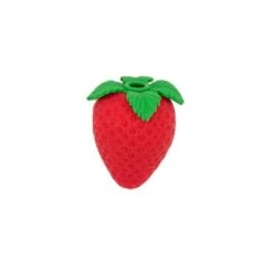 Emojibator Strawberry Silicone Rechargeable Vibrator And Air Pulse Stimulator